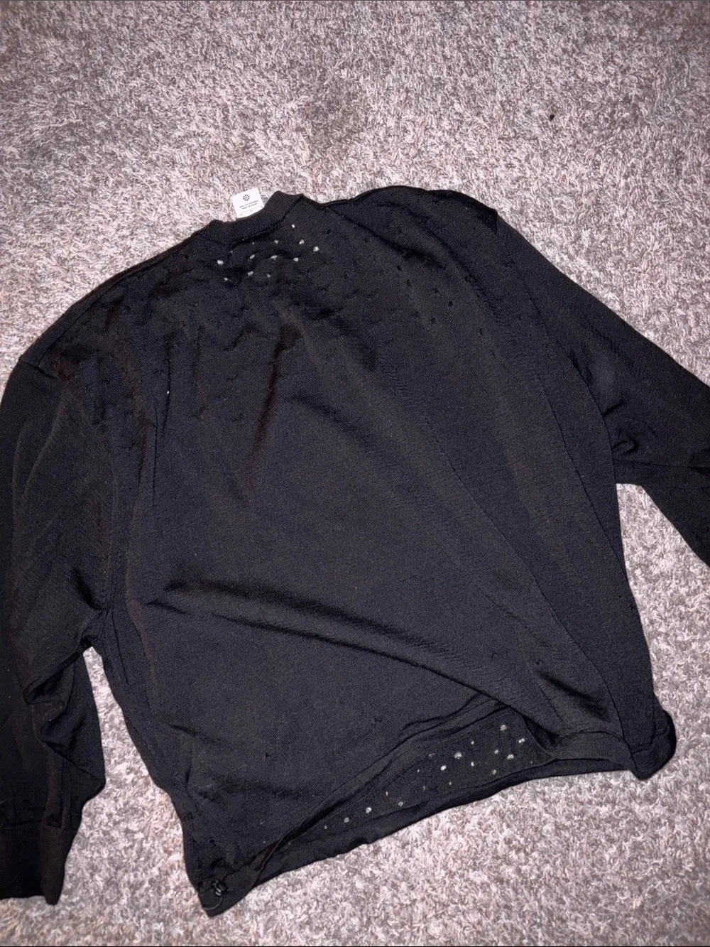Nike Black Distressed Women's Crewneck Sweatshirt
